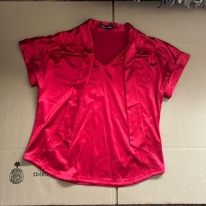 Alison Andrews Silk Red Dress Shirt